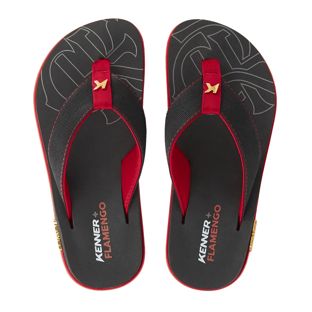 Imagem do produto Sandália Masculina Kenner Kivah Flamengo Rubro Negra - 1300027300-1