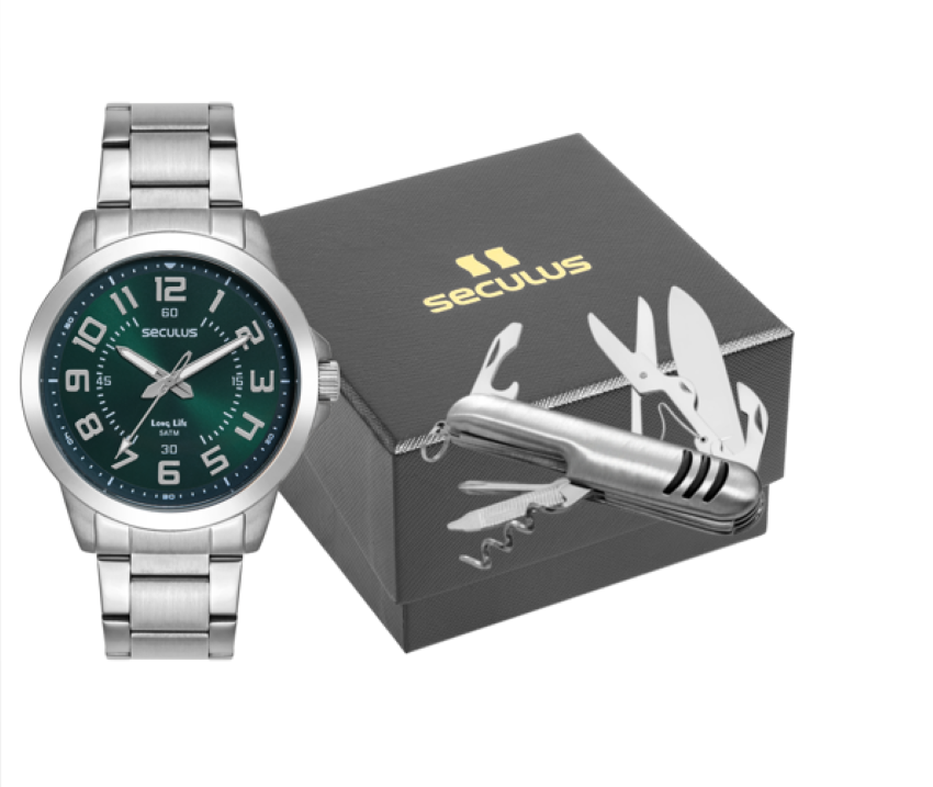 Imagem do produto Relojoaria Masculino Kit Seculus - 44296G0SV2K1