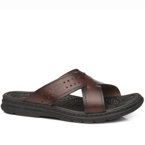 Chinelo Masculino Pegada Couro Pinhão - 134201-01