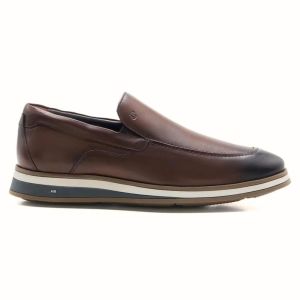 Sapato Jota Pé Masculino Couro Marrom Confortável | Flávio's Calçados