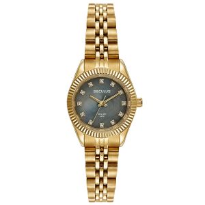 Relógio Feminino Seculus Dourado Casual - Estilo e Conforto | Flávio's Calçados
