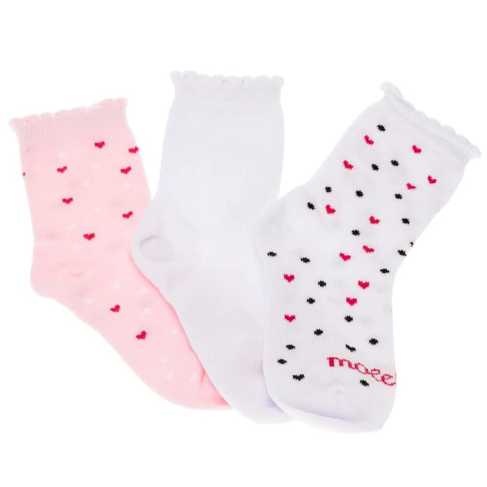 Meia Molekinha Infantil Kit 3 Pares Conforto e Estilo | Flávio's Calçados