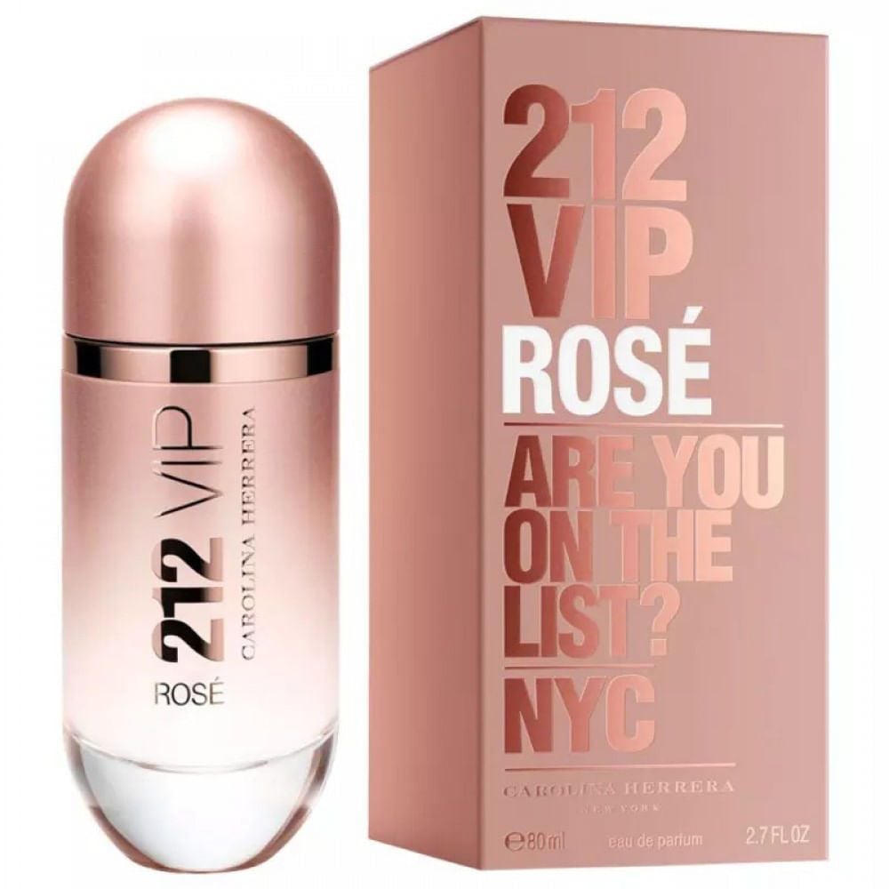 Perfume 212 VIP Rosé Carolina Herrera 80ml - Elegância e Estilo | Flávio's Calçados