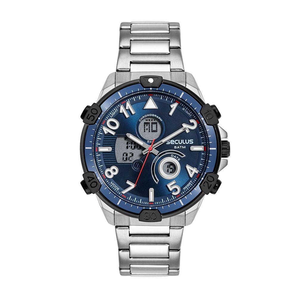 Relógio Masculino Casual Seculus 77270GPSVCA1 com estilo | Flávio's Calçados