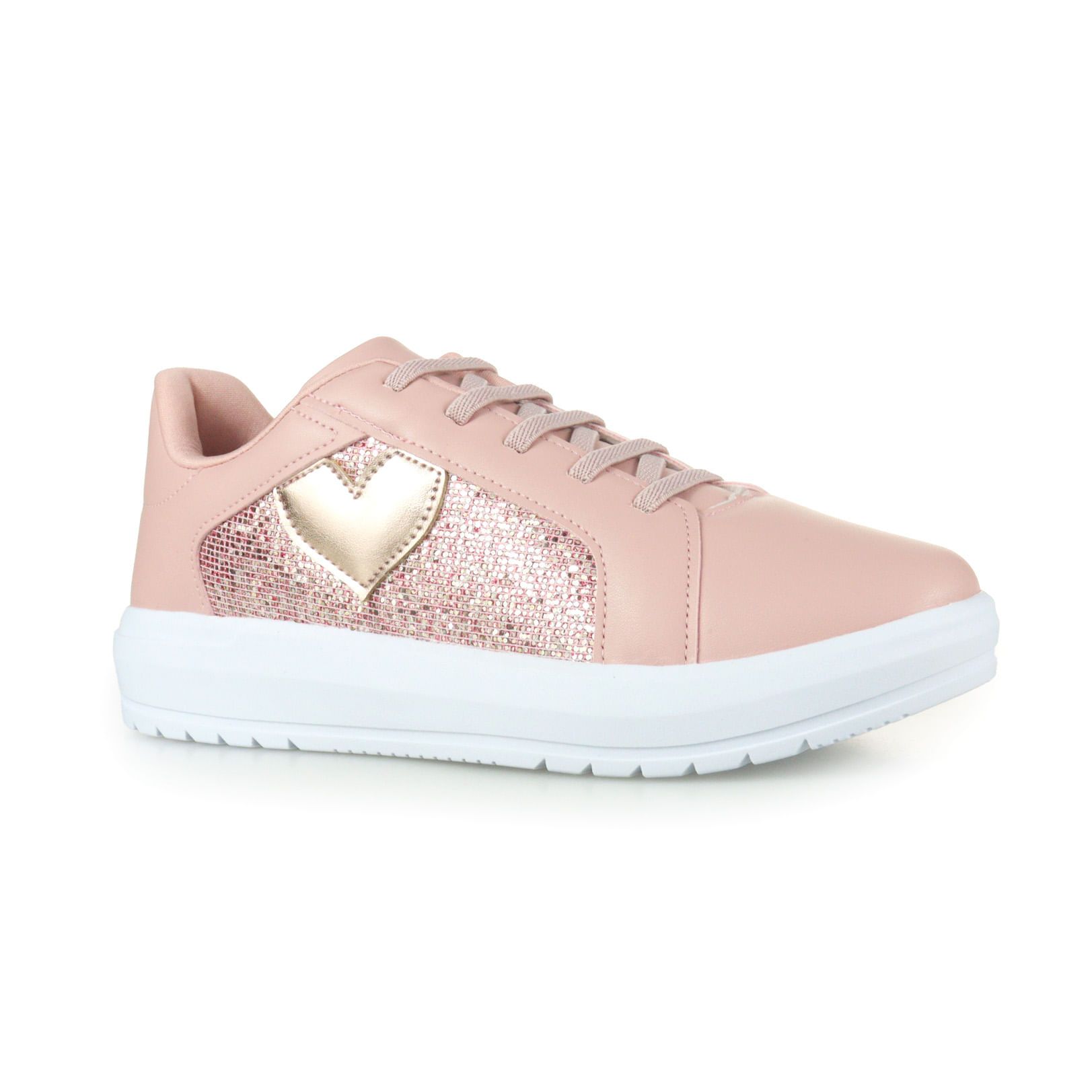 Tênis Infantil Feminino Casual Flavios Kids Nude/Prata | Flávio's Calçados