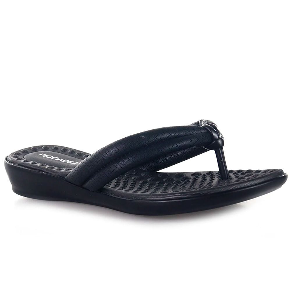 Tamanco Feminino Casual Piccadilly Preto Confortável | Flávio's Calçados