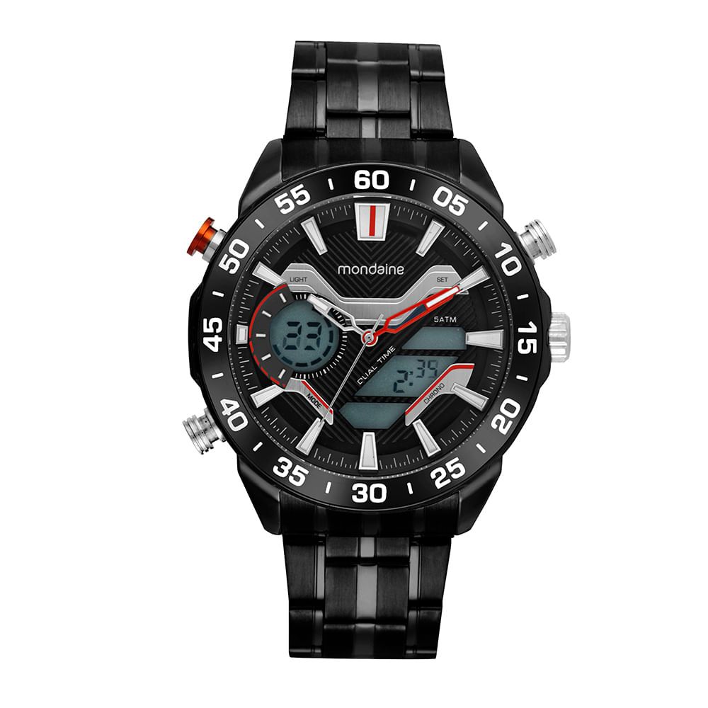 Relógio Masculino Casual Mondaine Preto 32817GPMVPE2 | Flávio's Calçados
