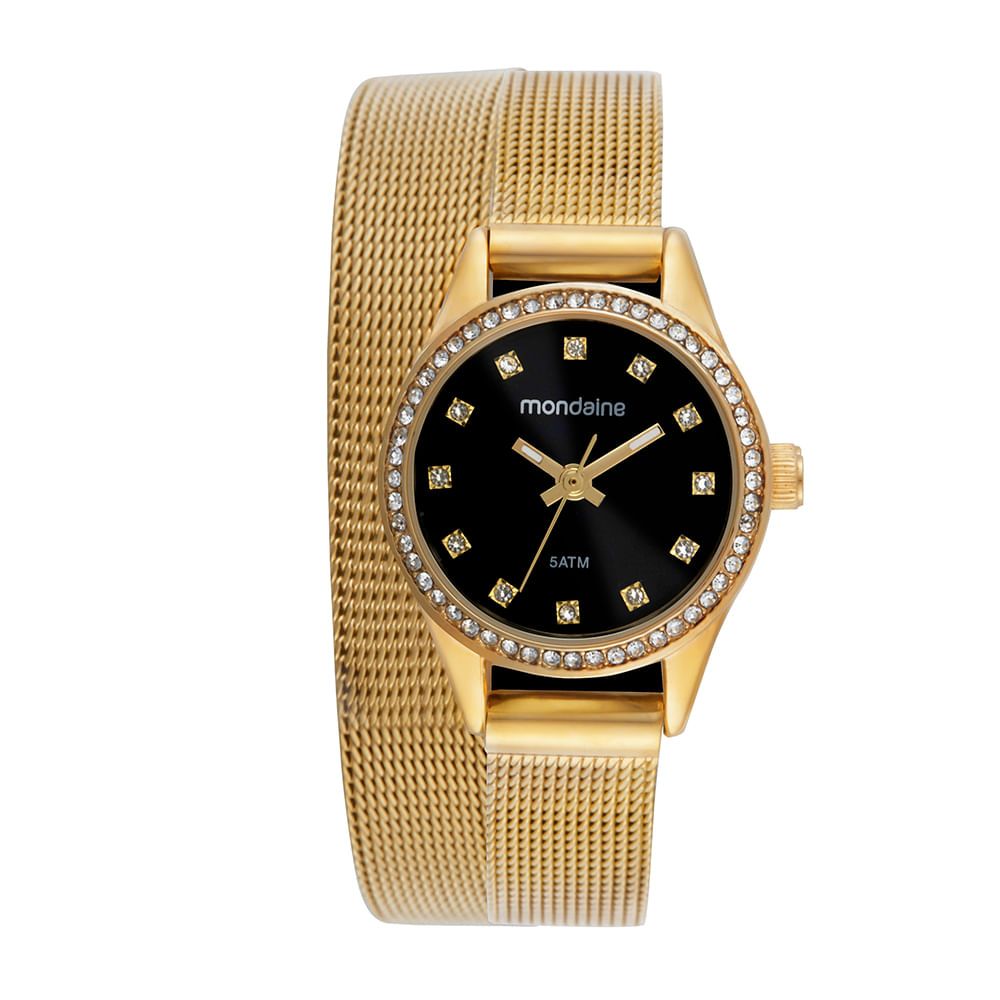 Relógio Feminino Mondaine Dourado Casual | Flávio's Calçados