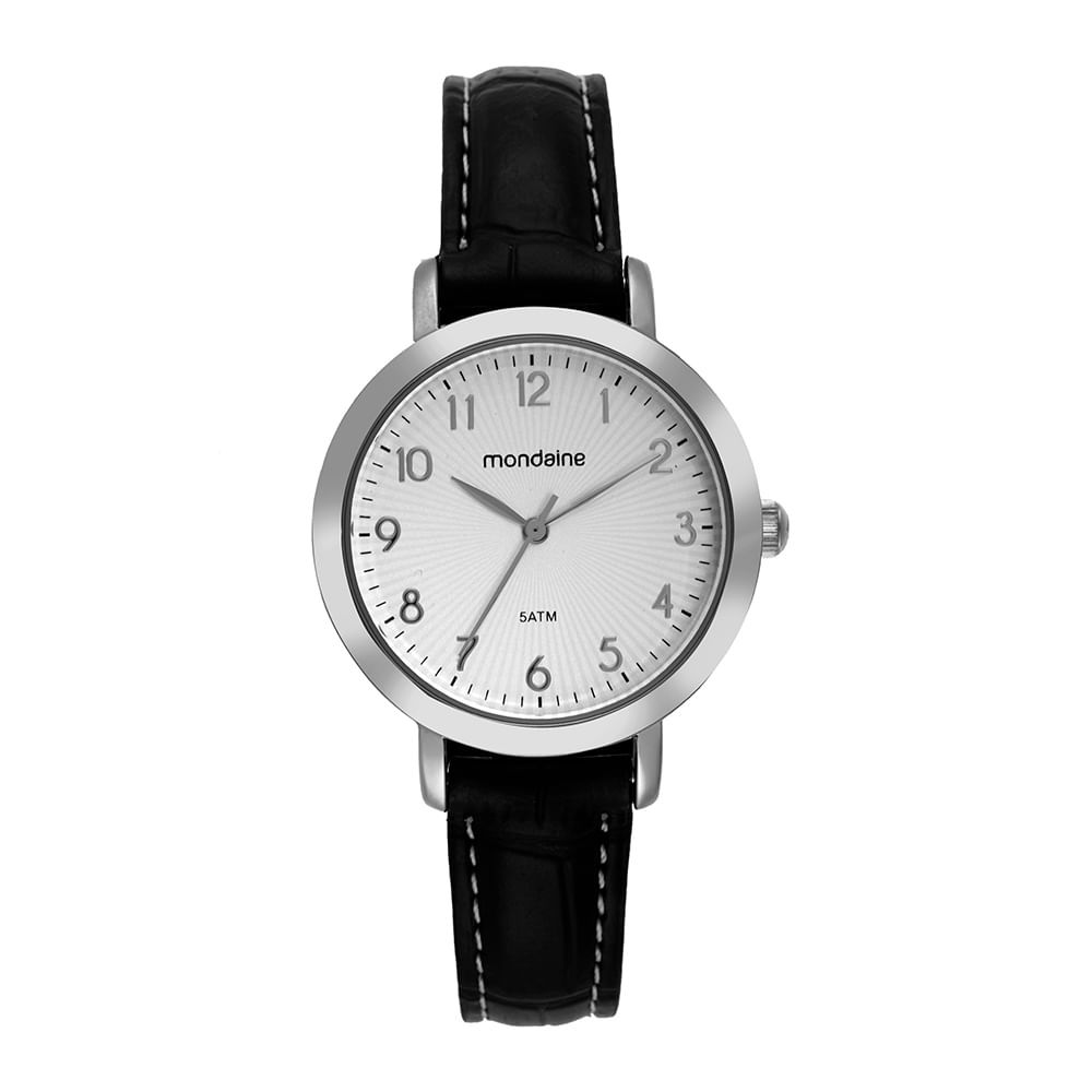 Relógio Feminino Casual Mondaine Preto - Elegância e Conforto | Flávio's Calçados