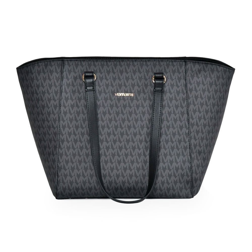 Bolsa Sintético Feminina Via Marte Casual Preto/Branco | Flávio's Calçados