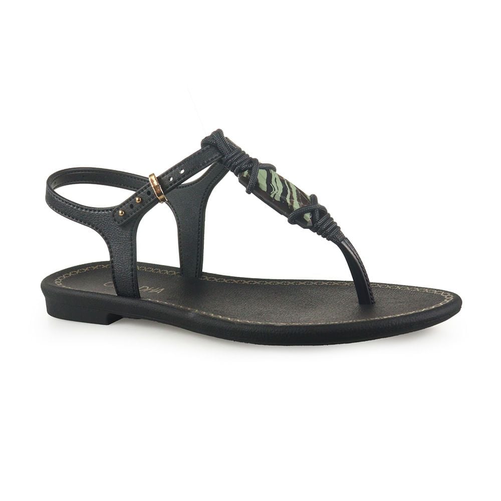 Rasteira Feminina Casual Grendha Preto Conforto e Estilo | Flávio's Calçados