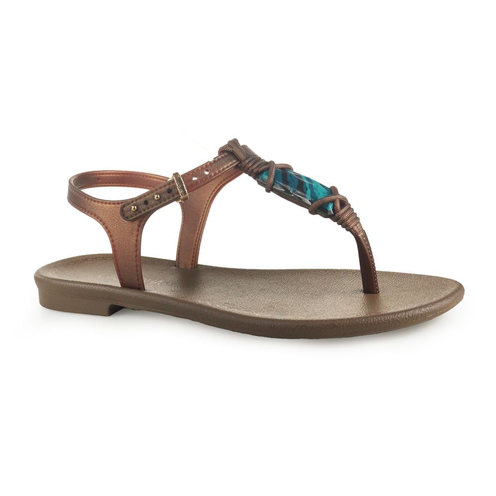 Rasteira Feminina Grendha Bronze Conforto e Estilo | Flávio's Calçados