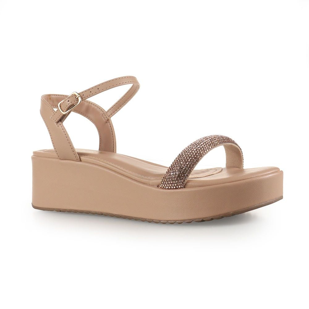 Anabela Feminino Via Marte Macadamia Conforto e Estilo | Flávio's Calçados