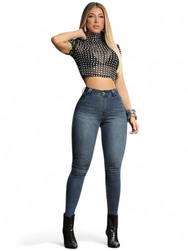 Calça Hot Pants Pit Bull Jeans Modeladora Cintura Alta | Flávio's Calçados