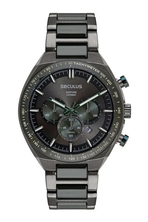 Relógio Masculino Cronógrafo Cerâmica Seculus | Estilo e Precisão