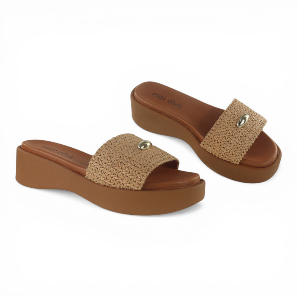 Imagem do produto Sandália Plataforma Feminina Casual Miss Diva WX2645