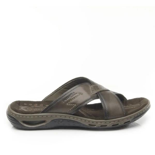 Chinelo Pegada Masculino em Couro Confortável | Flávio's Calçados