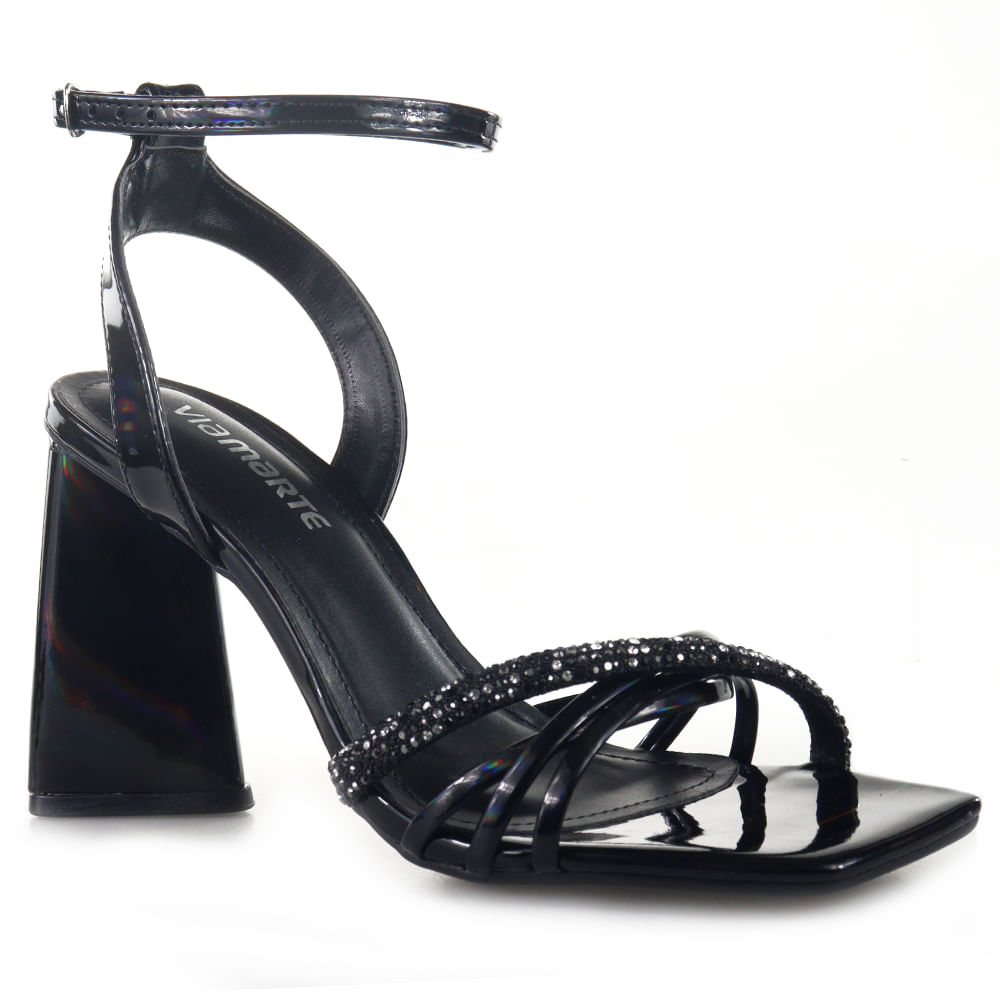 Sandália Via Marte Salto Geométrico Conforto e Estilo | Flávio's Calçados