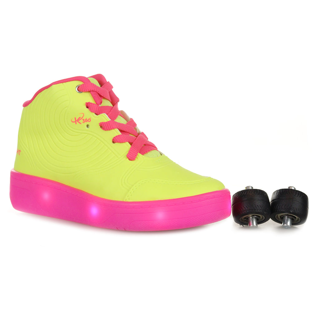 Tênis Infantil Feminino Kidy com Rodinha e Led – Conforto e Estilo | Flávio's Calçados