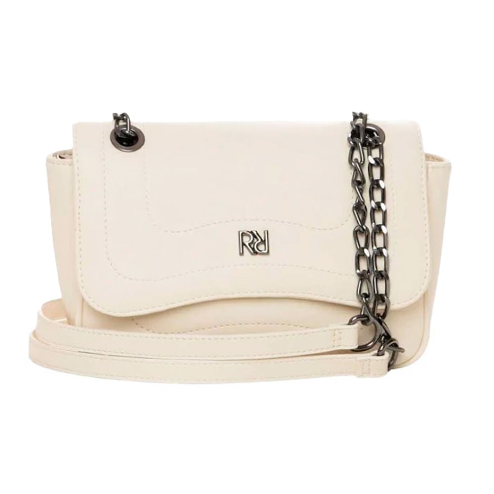 Bolsa Sintético Feminina Casual Rafithy Preto/Gelo | Flávio's Calçados