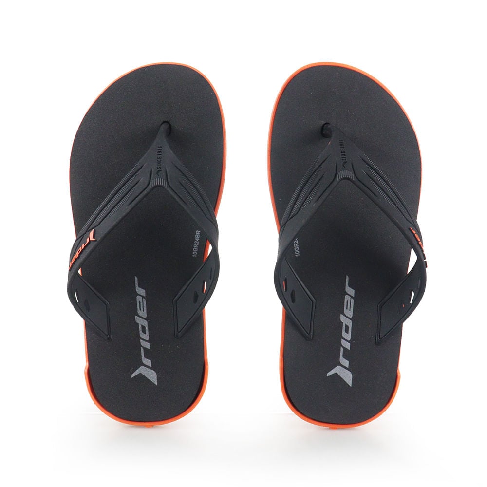 Chinelo Infantil Feminino Rider Casual Laranja/Preto | Flávio's Calçados