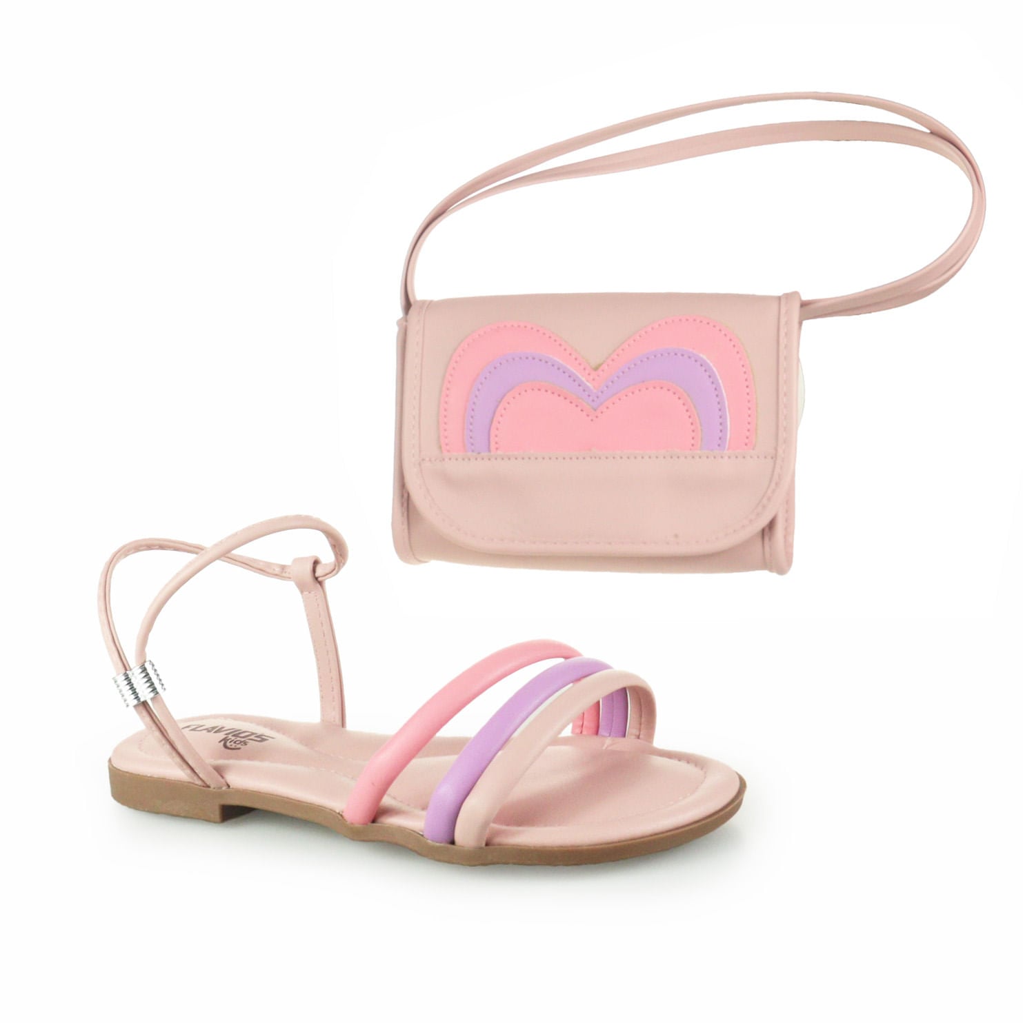 Sandália Infantil Feminina Nude Confortável | Flávio's Calçados