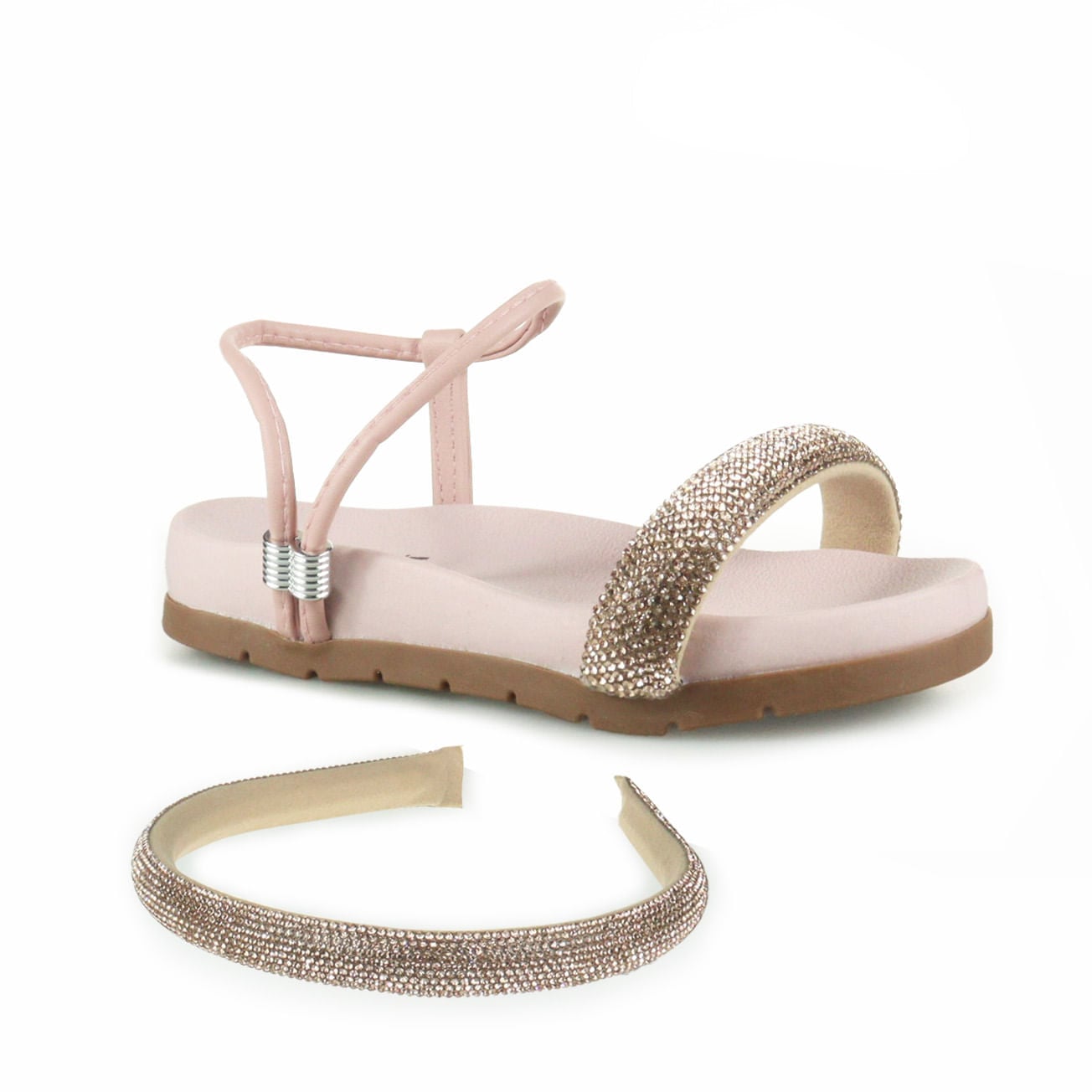 Sandália Infantil Feminino Nude Confortável | Flávio's Calçados