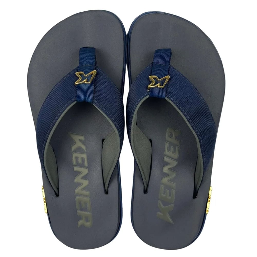 Sandália Kenner Masculina Kivah Azul Marinho Conforto e Estilo | Flávio's Calçados