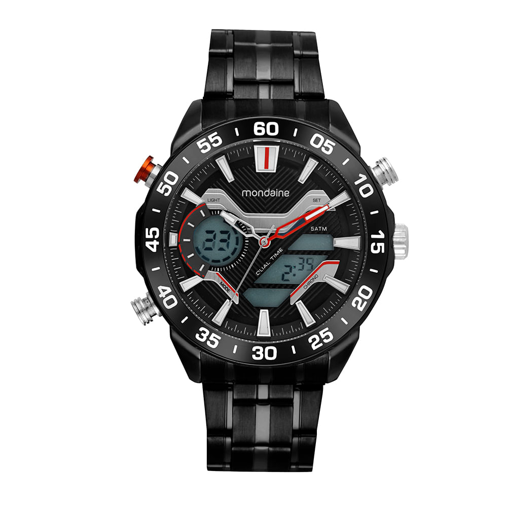 Relógio Masculino Casual Mondaine Preto 32817GPMVPE2 | Flávio's Calçados