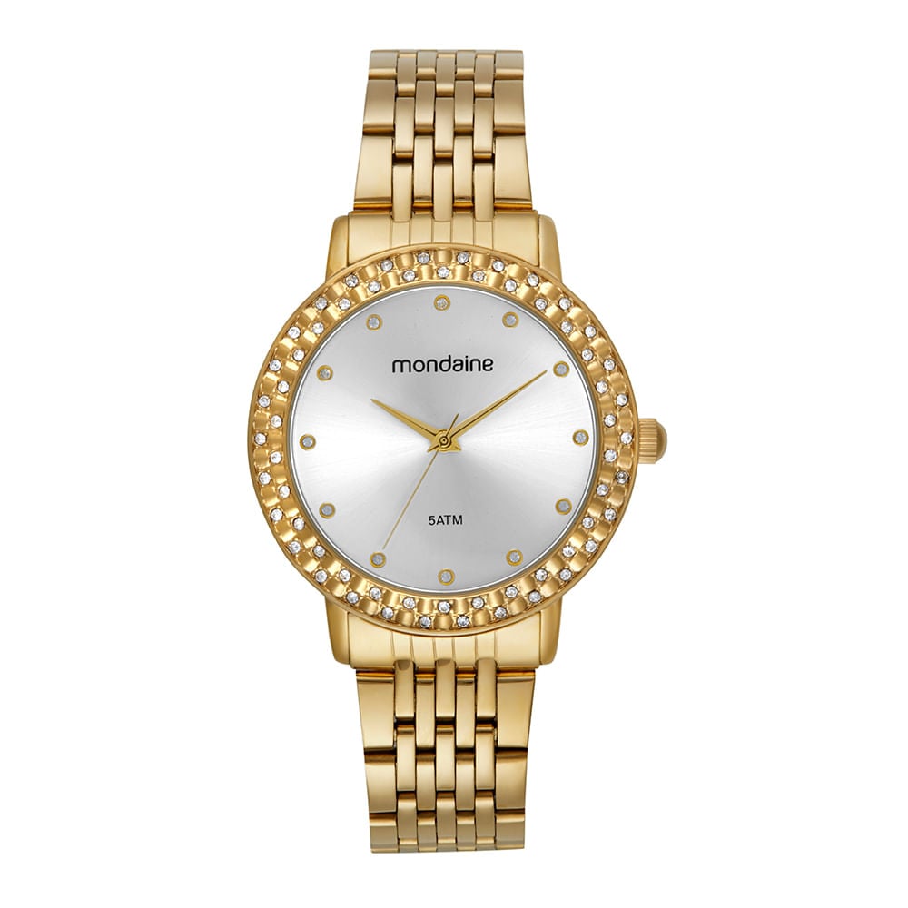Relógio Feminino Mondaine Dourado Casual | Flávio's Calçados
