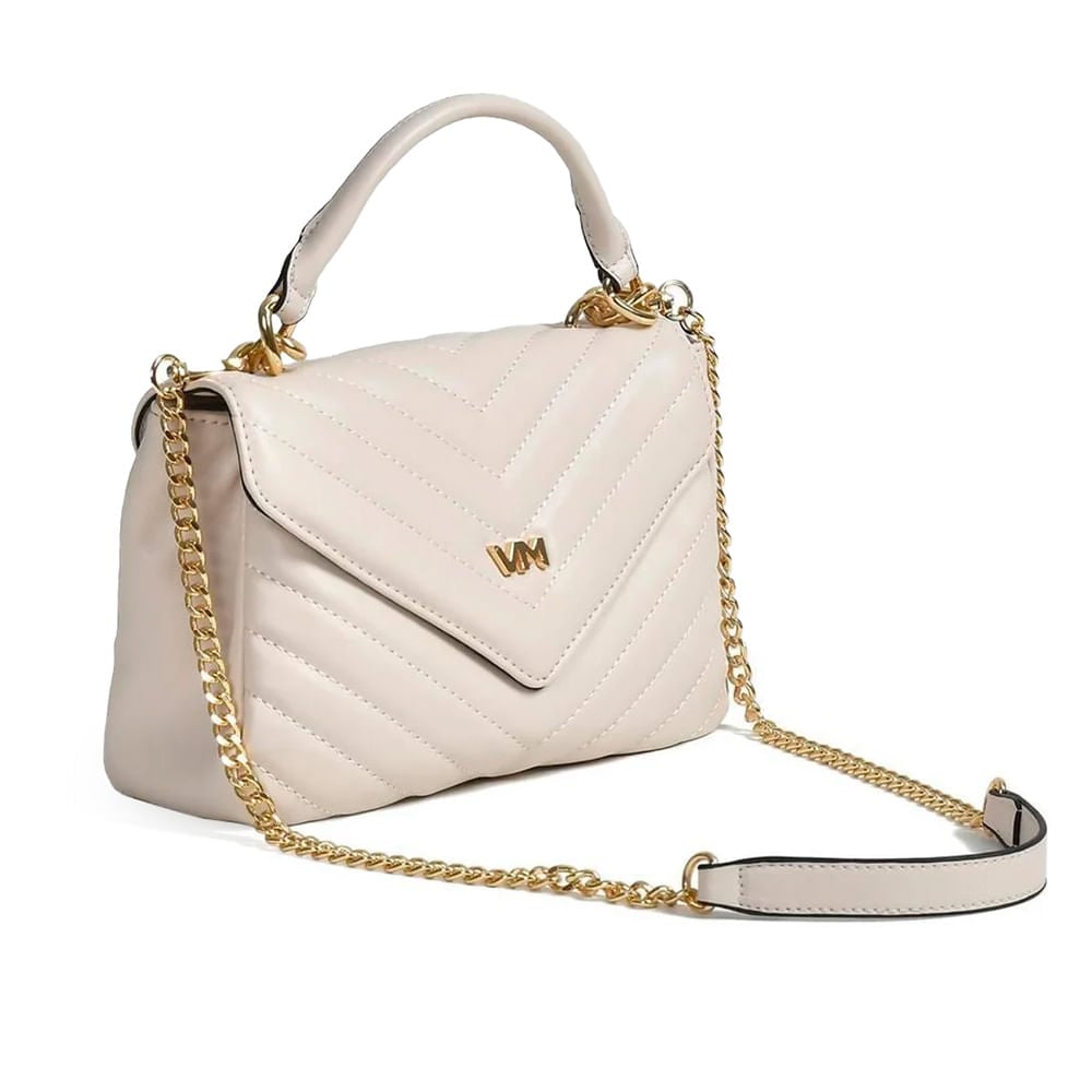 Bolsa Sintético Feminina Casual Via Marte Branco/Preto | Flávio's Calçados