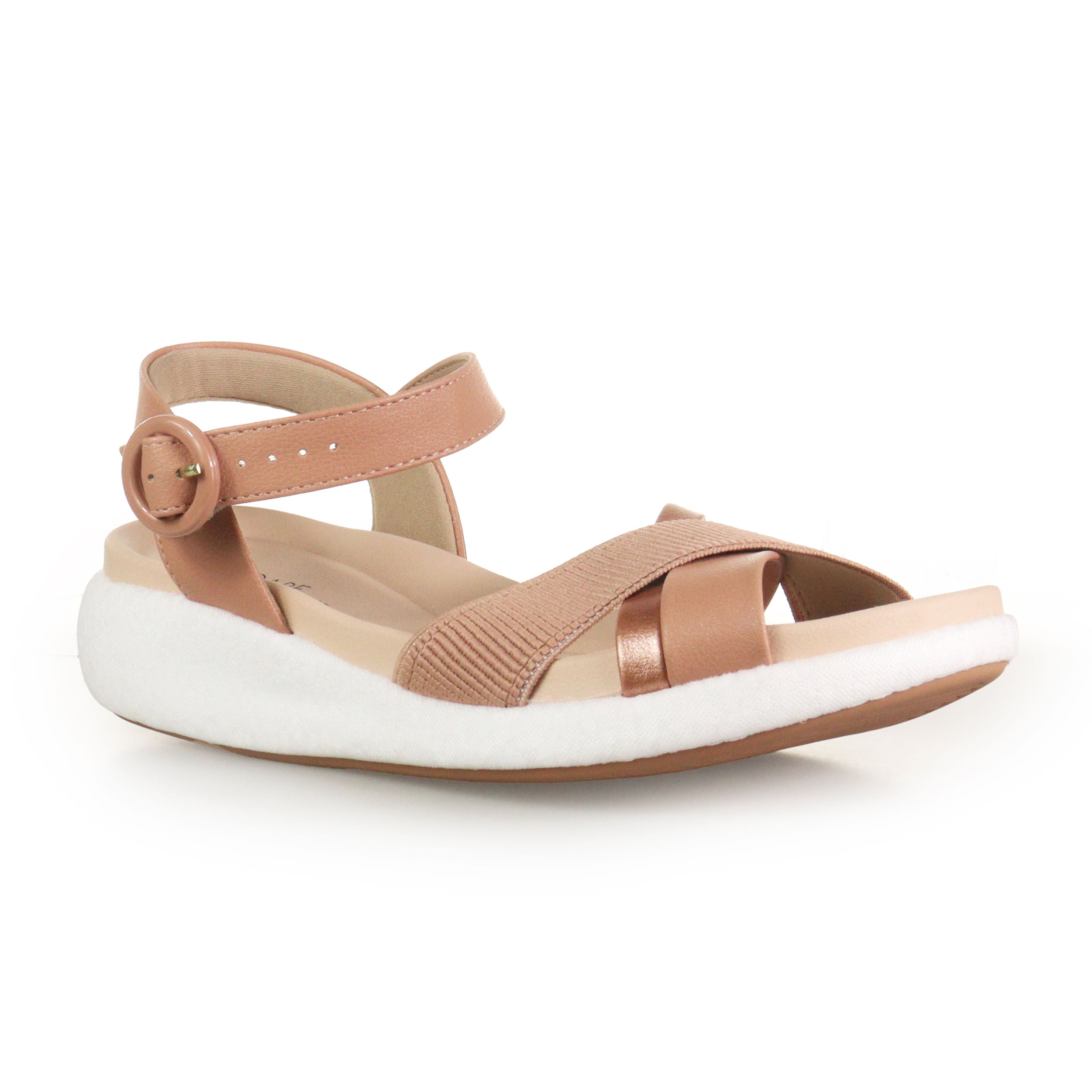 Sandália Feminina Plataforma Modare Ultra Conforto Nude | Flávio's Calçados