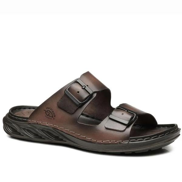 Chinelo Pegada Masculino em Couro Confortável | Flávio's Calçados