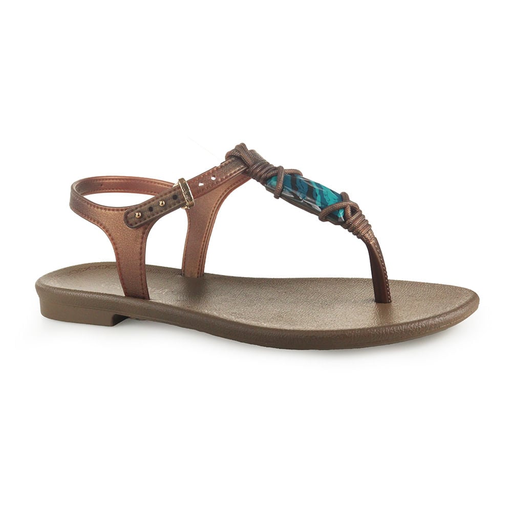 Rasteira Feminina Grendha Bronze Conforto e Estilo | Flávio's Calçados