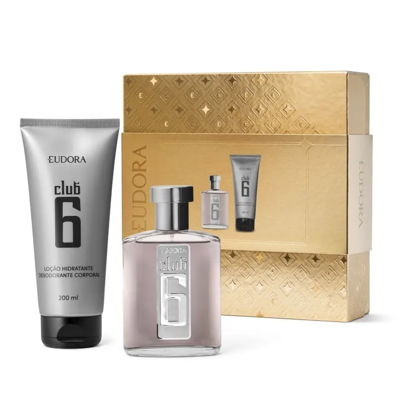 Imagem do produto Kit Masculino Club 6 Desodorante Colônia + Loção Hidratante Desodorante Corporal Eudora - 586660