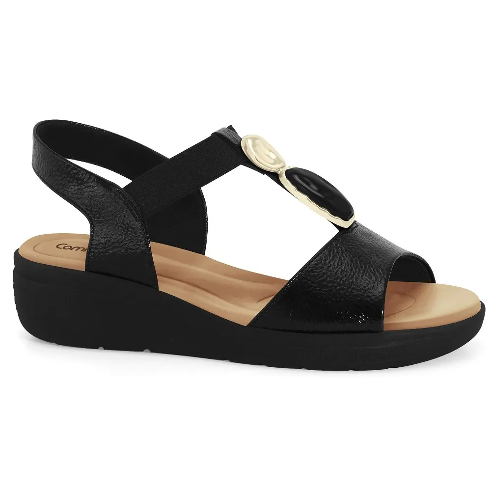 Imagem do produto Sandália Anabela Casual Feminina Comfortflex - 2686305