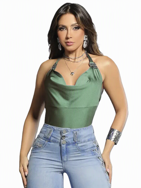 Imagem do produto Blusa Sexy Elegante com Amarração Feminina Pit Bull - 87985